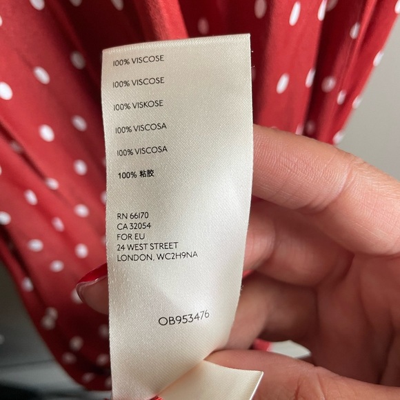 Anthropologie Red and White Polka Dot Dress - Picture 5 of 6